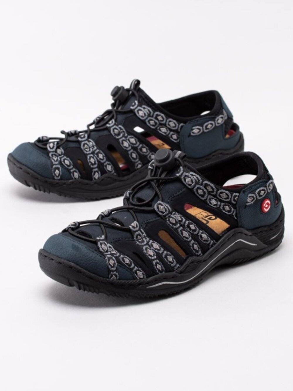 Rieker Antistress Navy Blue Sporty Walking Sandals Vegan Euro 41 US 9.5-10​